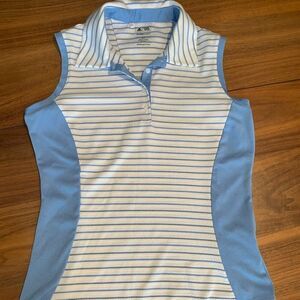 Adidas women's golf/tennis/pickle ball classic sleeveless polo shirt, EUC, Sz S
